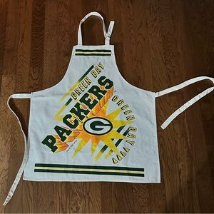 Vintage 1997 NFLP Official Green Bay Packers White Cooking Grilling Apron